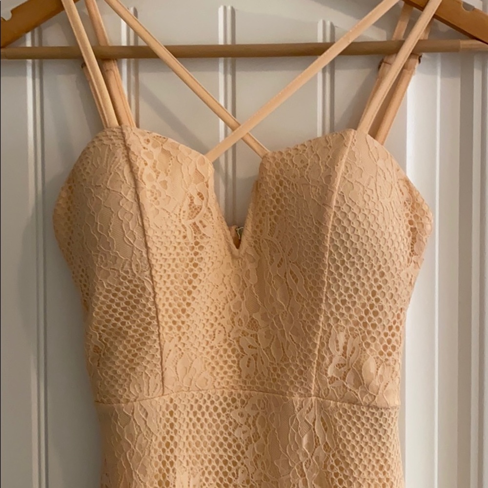Material Girl Lace Dress Peach S